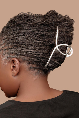SILVER KNOT HAIR CLAW - Kandaka Safia
