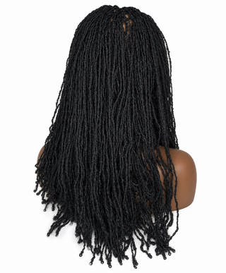 CRANIAL PROSTHESTICS FULL SKIN POLYURETHANE MICRLOCS WIGS Kandaka Safia