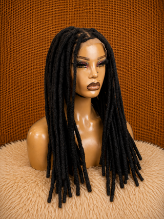 100% HUMAN HAIR TRADITIONAL LOCS WIG LOCSCCESSORY