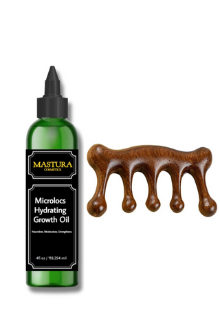 MICROLOCS HYDRATING GROWTH OIL AND CLASSIC SANDALWOOD COMB
